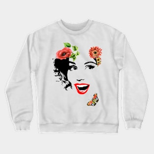 Floral face Crewneck Sweatshirt